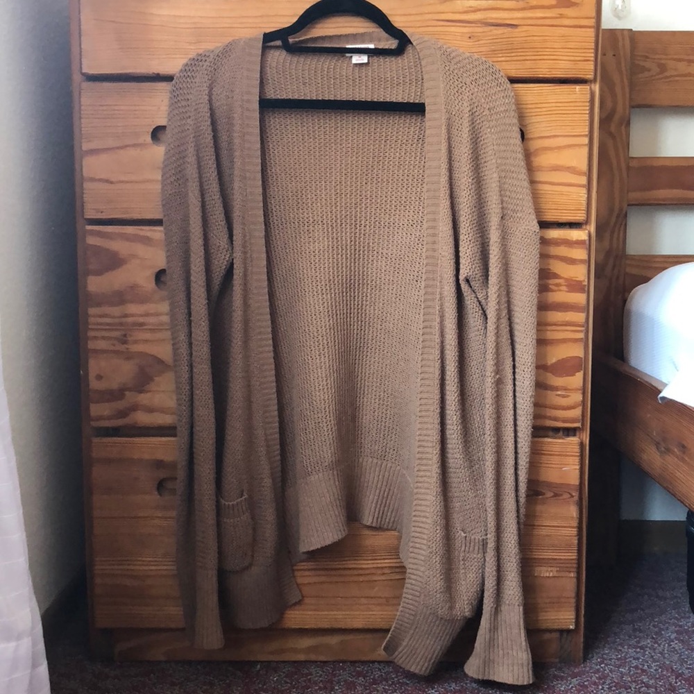 Dark tan/light brown cardigan from Target